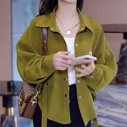 ブラウス ゆったりシルエットオーバーシャツ