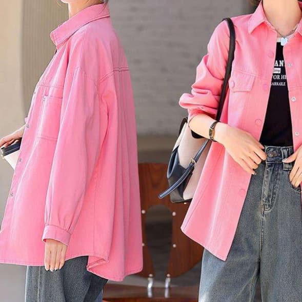 ブラウス ゆったりシルエットのシャツジャケット