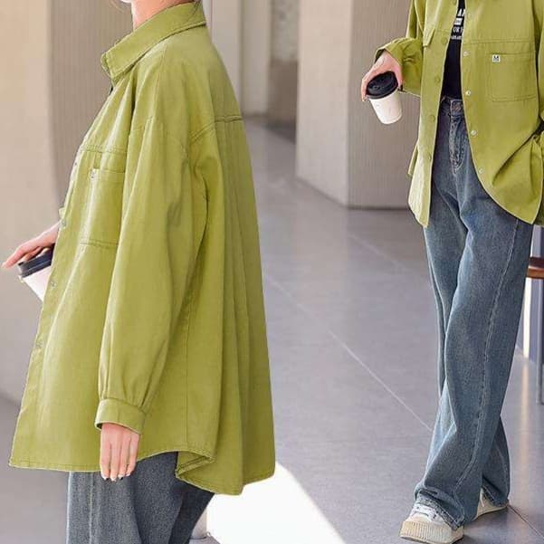 ブラウス ゆったりシルエットのシャツジャケット