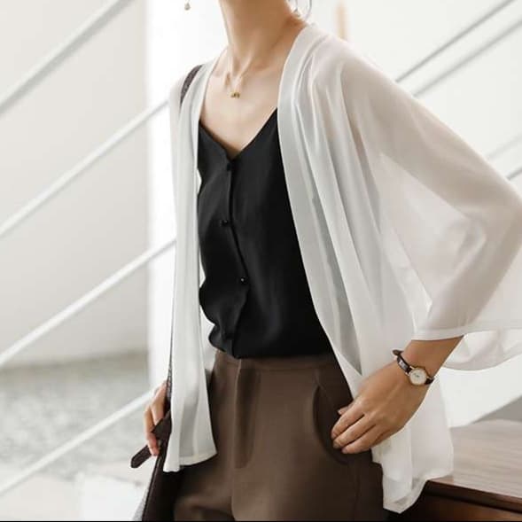 ブラウス ゆるふわシルエット チュニックカーディガン