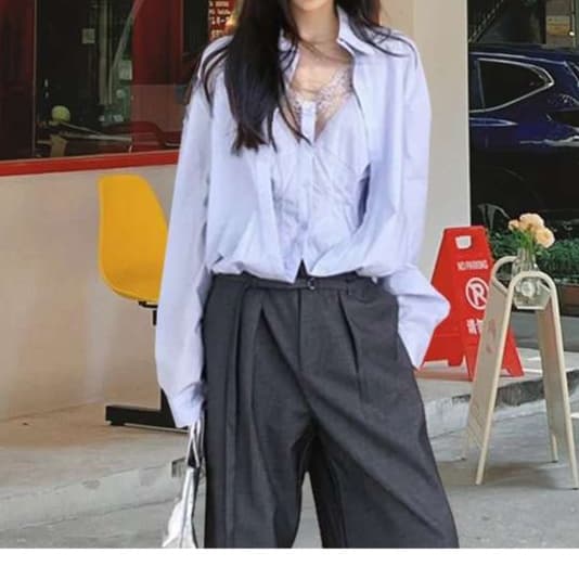 エアリーシフォン袖デザインブラウス