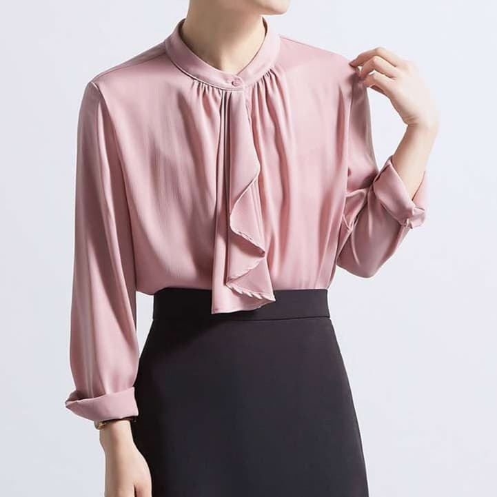 ブラウス エレガントなたっぷりギャザーブラウス