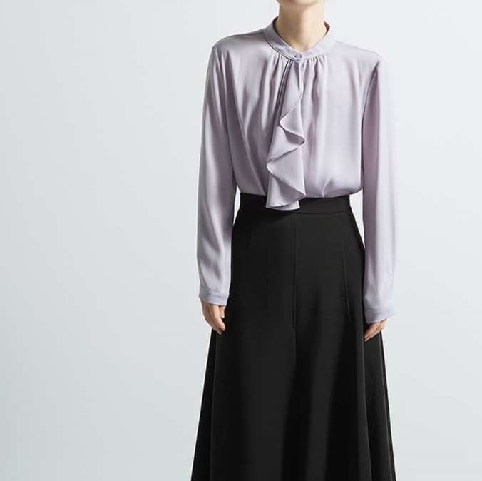 ブラウス エレガントなたっぷりギャザーブラウス