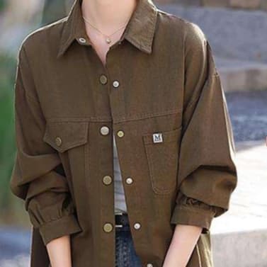 ブラウス ゆったりシルエットのシャツジャケット