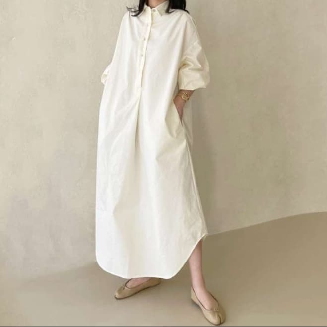 ブラウス オーバーサイズロングシャツワンピース