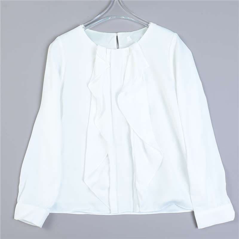 ブラウス エレガントフリル 長袖ブラウス