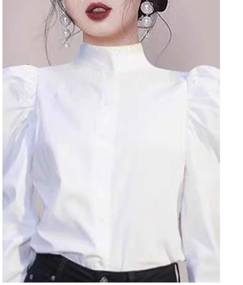 優雅なパフスリーブブラウス